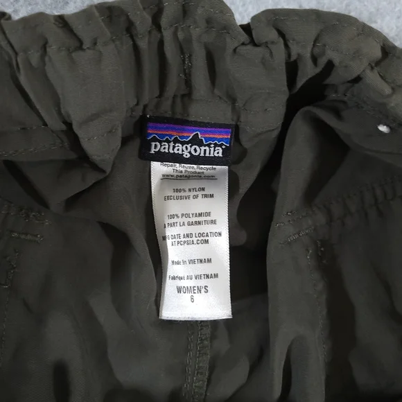 Patagonia Upcountry Pants Women's Size 6 Green Straight Casual Outdoor Hiking - Picture 3 of 7